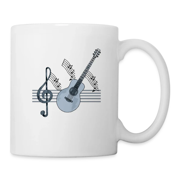 Mélodie Guitare sur Mug blanc