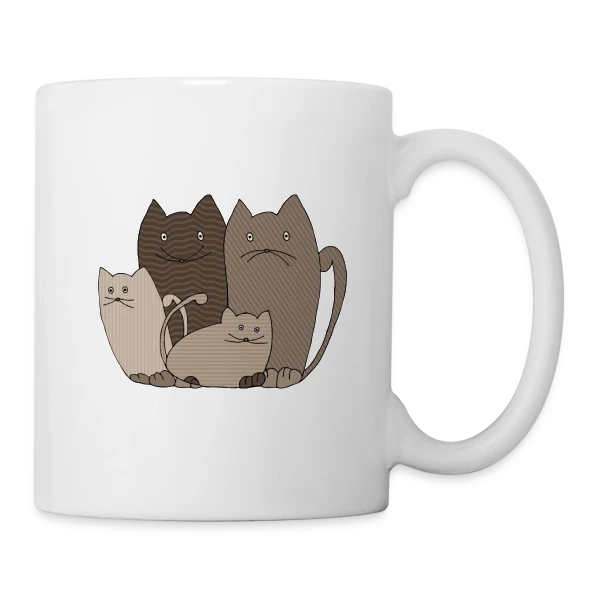 Le Chat Mignon sur Mug blanc