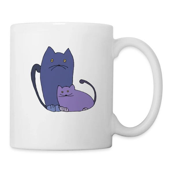 Amour Félin sur Mug blanc