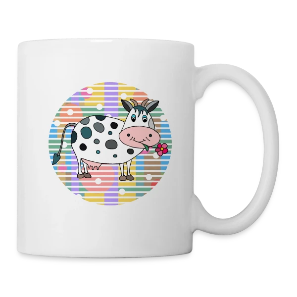 La Vache Adorable sur Mug blanc