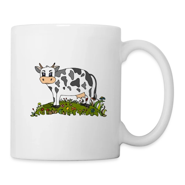 La Vache Stylée sur Mug blanc