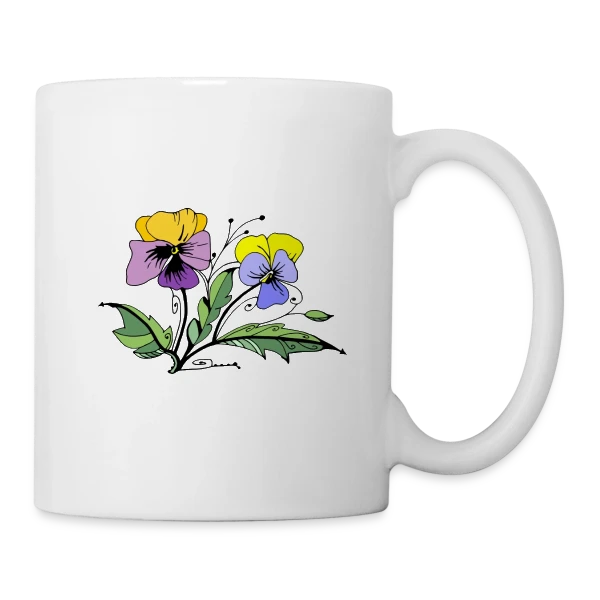 Éclat Floral sur Mug blanc