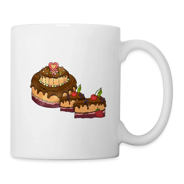 Gâteau Festif sur Mug blanc
