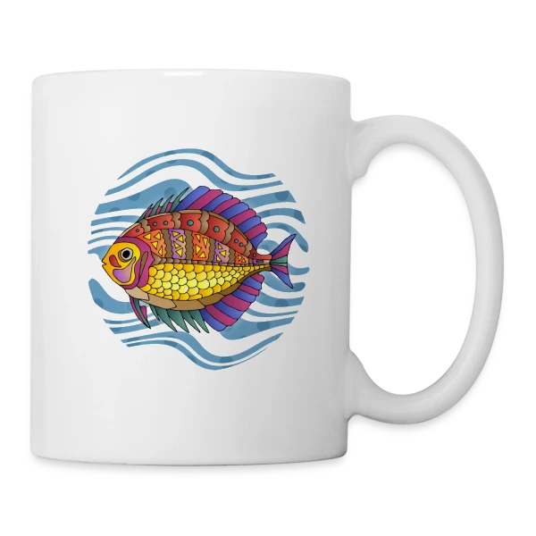 Passion Pêche sur Mug blanc