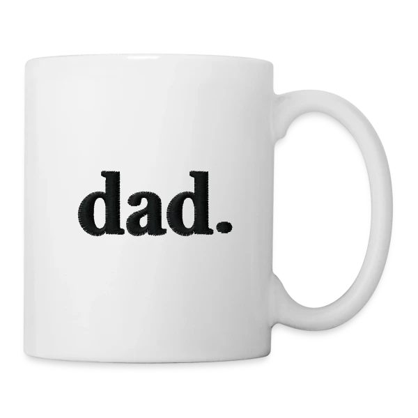 Brodé 'Dad' - Style Élégant et Minimaliste sur Mug blanc
