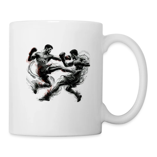 Kickboxing, Thaï Boxe, Muay Thai - Passion Combat sur Mug blanc