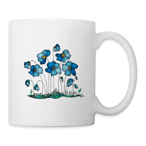 Harmonie Florale sur Mug blanc