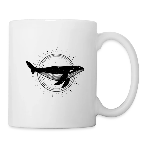 Esprit des Eaux : Baleine Protectrice sur Mug blanc