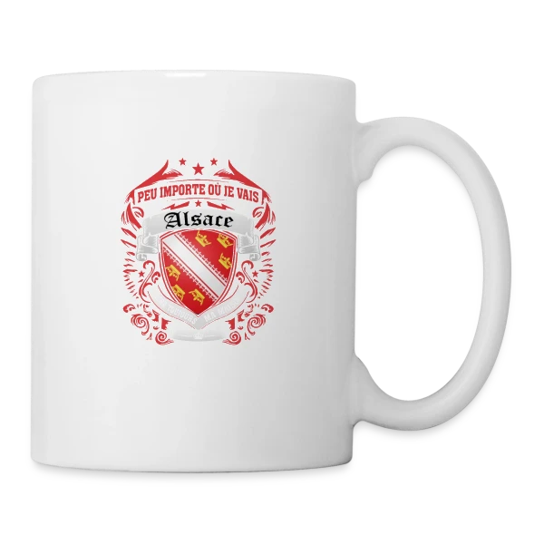 Alsace Mon Cœur Ma Maison sur Mug blanc