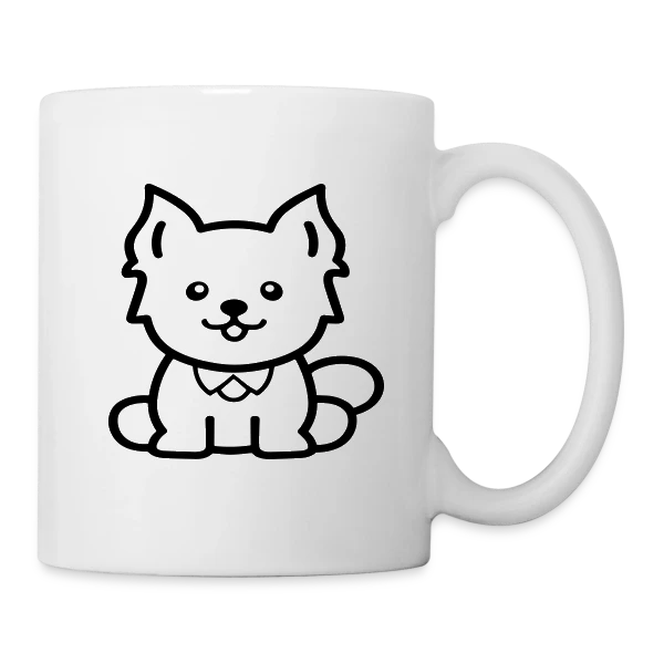 Petit Chien Mignon sur Mug blanc