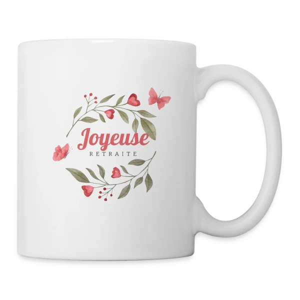Joyeuse Retraite : L'Humour au Rendez-vous ! sur Mug blanc