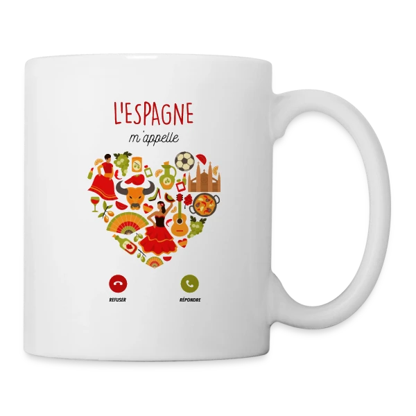 L'Espagne m'appelle : Destination soleil sur Mug blanc