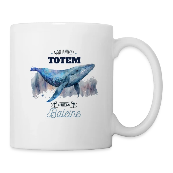 La Baleine, Mon Animal Totem sur Mug blanc