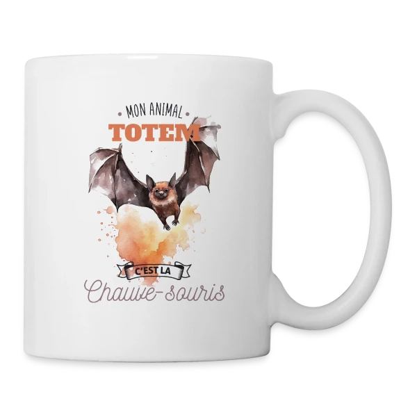 Chauve-souris Mon Animal Totem sur Mug blanc
