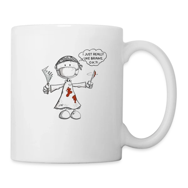 Chirurgien Cartoon Rigolo : Le Maître du Bistouri sur Mug blanc