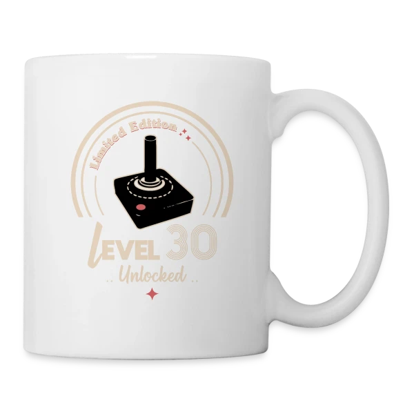 'Niveau 30 Débloqué' - Anniversaire Gamer sur Mug blanc
