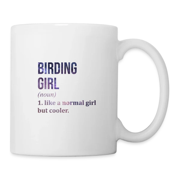 Birding Girl Galaxie sur Mug blanc