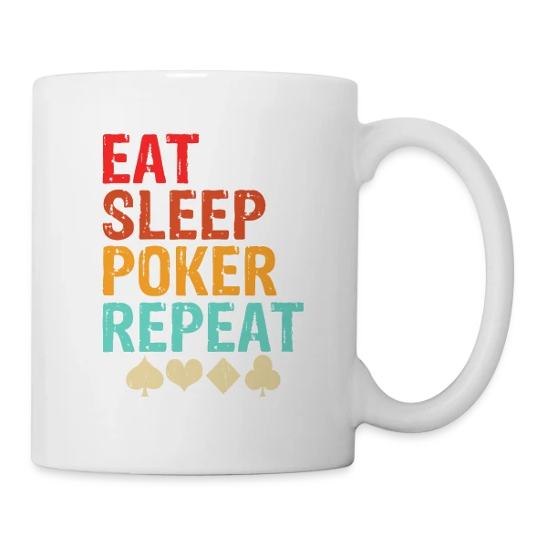 Poker Joueur et Humour sur Mug blanc