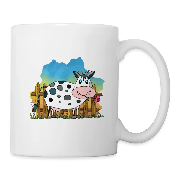 La Vache Rigolote sur Mug blanc