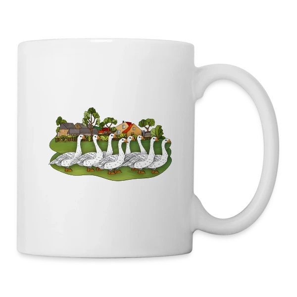 L'Oie Élégante sur Mug blanc