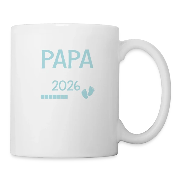 Papa en 2026 : Annonce de Grossesse Humour sur Mug blanc