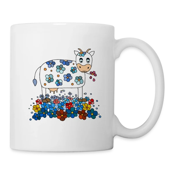 La Vache Mignonne sur Mug blanc