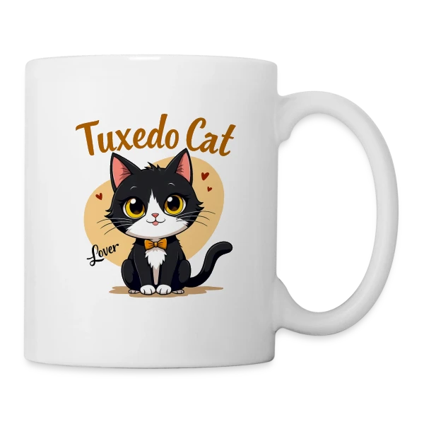 Amoureux du Chat Smoking - Cadeau Idéal sur Mug blanc