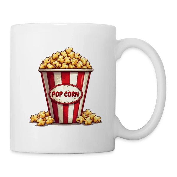Enfant Popcorn - Costume Carnaval Amusant sur Mug blanc