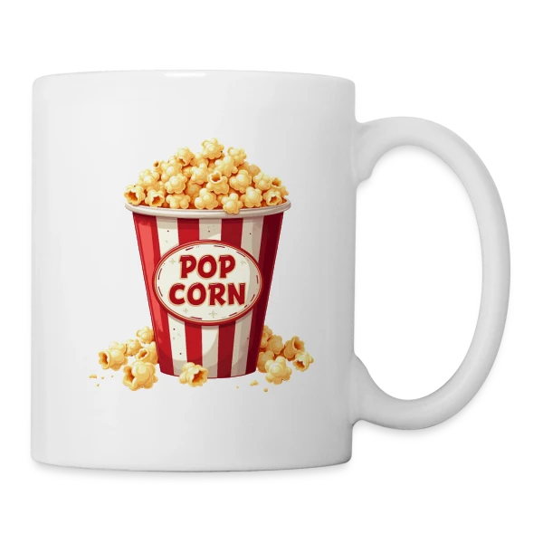 Popcorn Amusant - Idéal Carnaval Enfant sur Mug blanc