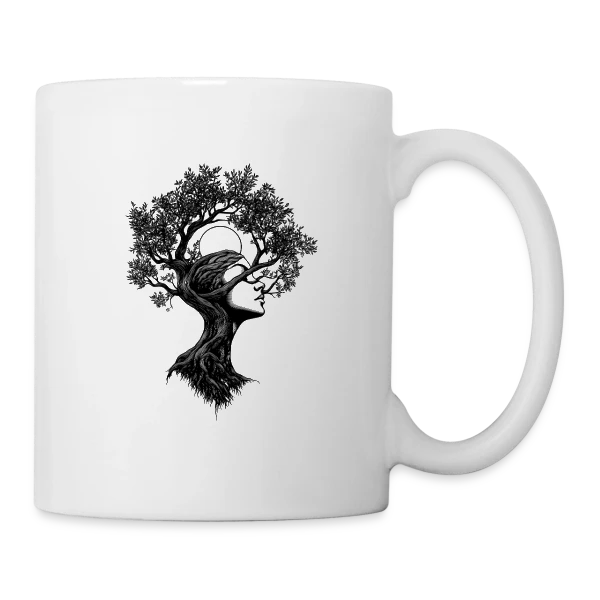 Arbre Femme Bohème Mystique sur Mug blanc
