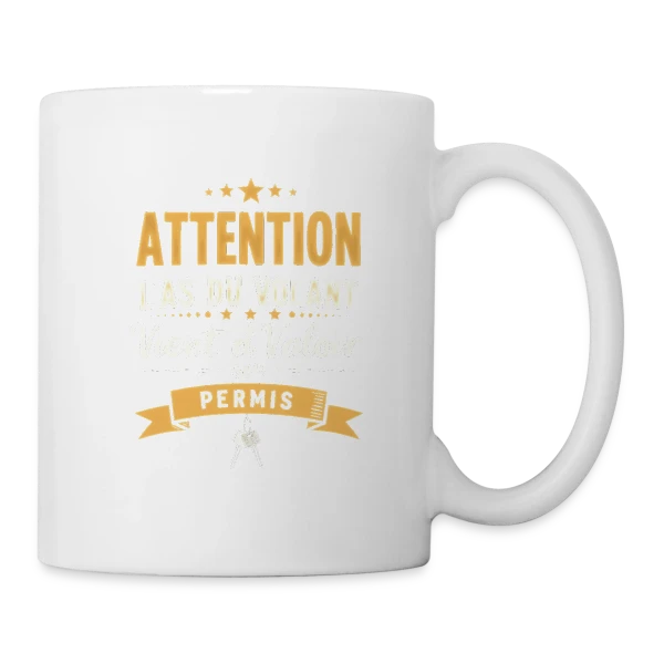 Humour Jeune Conducteur - Mon Permis en Poche sur Mug blanc