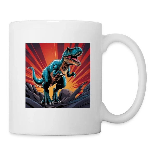 T-Rex Crépuscule sur Mug blanc