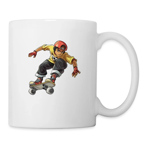 Esprit Skateboarder sur Mug blanc