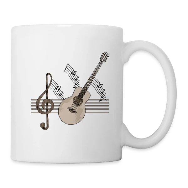 Guitare Addict sur Mug blanc