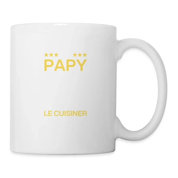 Humour Papy Cuisinier - On est foutus ! sur Mug blanc
