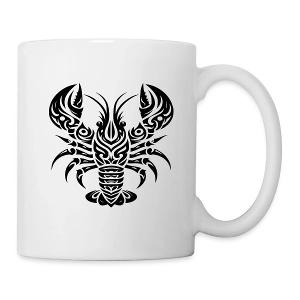 Homard Tribal - Art Océanique sur Mug blanc