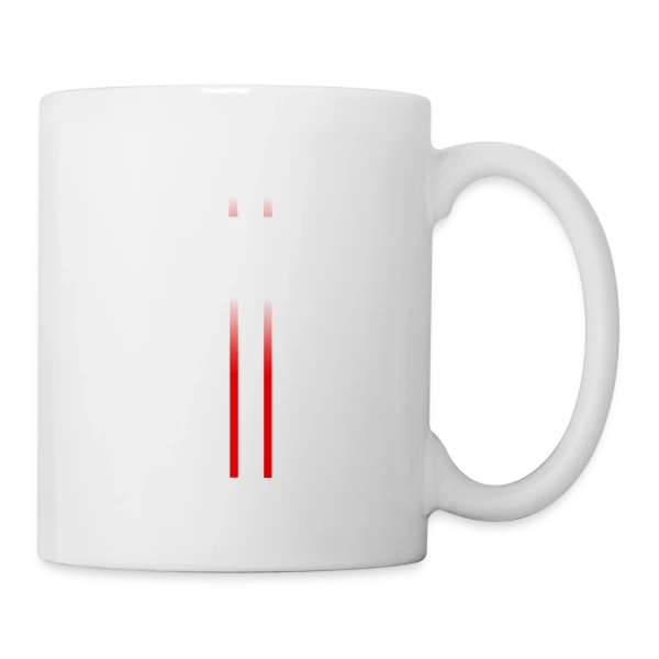 Motif Abstrait Rouge sur Mug blanc