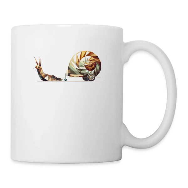 Slow Travel "L'Escargot Caravane" : Zen et Humoristique sur Mug blanc