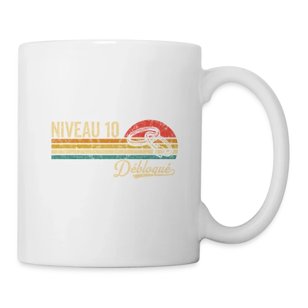 Niveau 10 Mariage Vintage sur Mug blanc