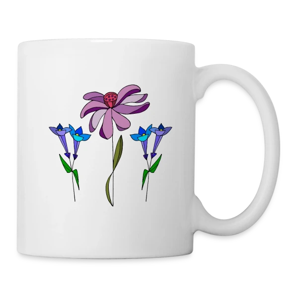 Éclat Floral sur Mug blanc