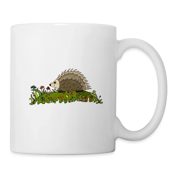 L'Hérisson Adorable sur Mug blanc