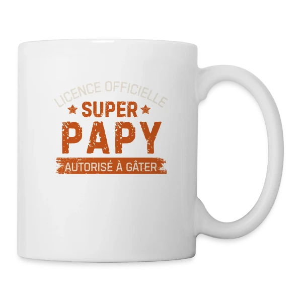 'Licence Papy Officielle' – Humour Grand-Père sur Mug blanc