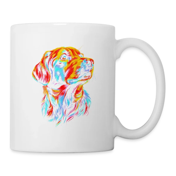 Chien Pop Art sur Mug blanc