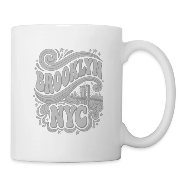 Esprit Brooklyn NYC sur Mug blanc