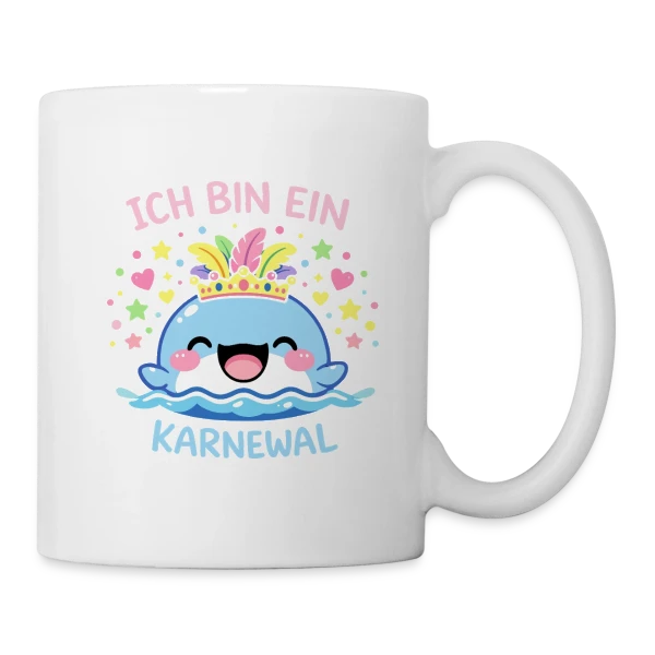 Baleine Reine du Carnaval sur Mug blanc