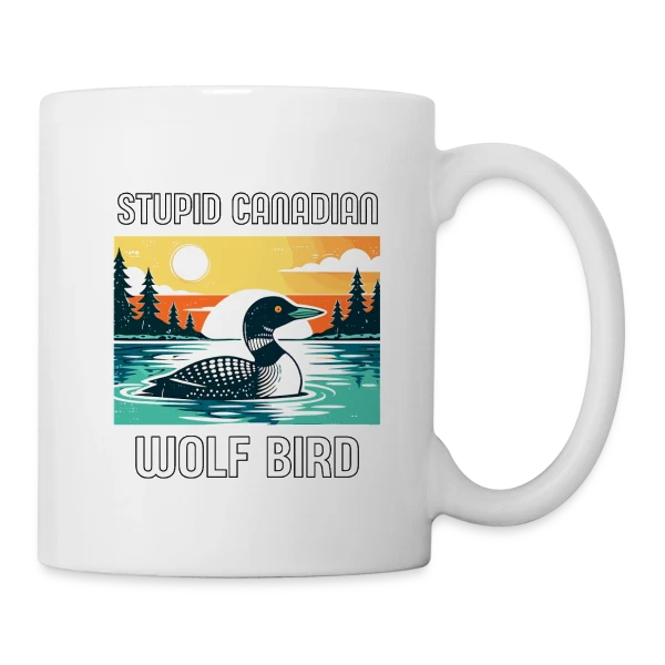 Plongeon Canadien Rétro sur Mug blanc