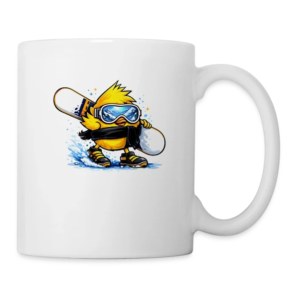 Snowboardeur Déglingué sur Mug blanc