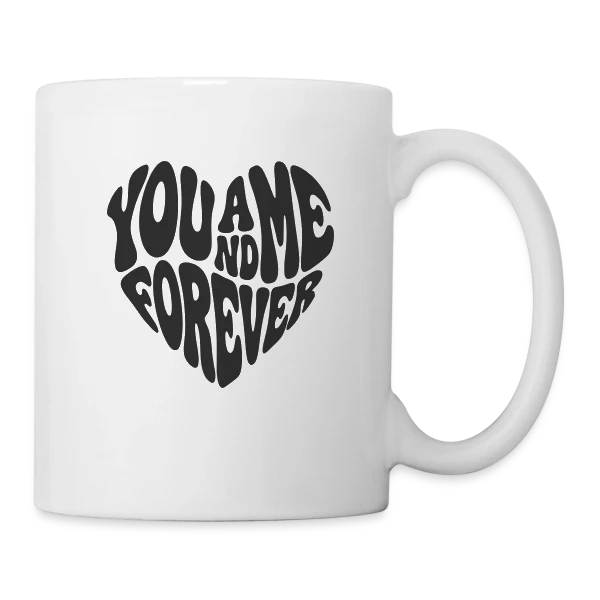 Cœur Amour Infini sur Mug blanc