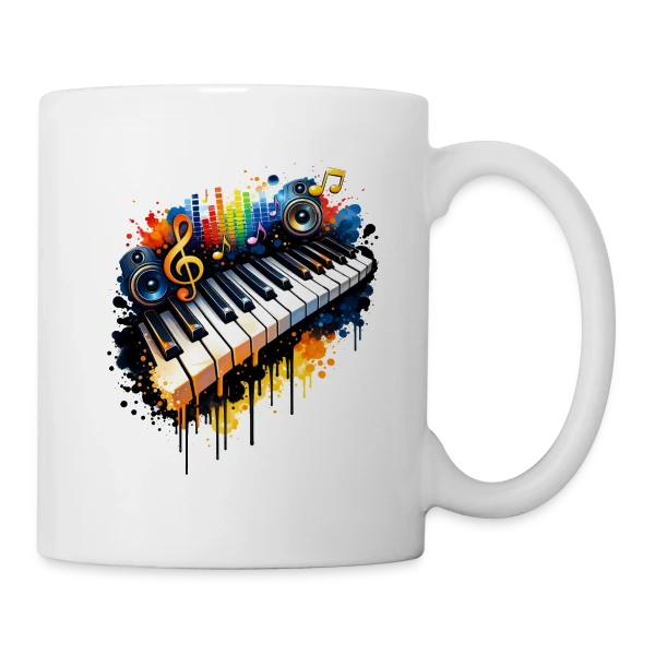 Piano Graffiti Urbain sur Mug blanc