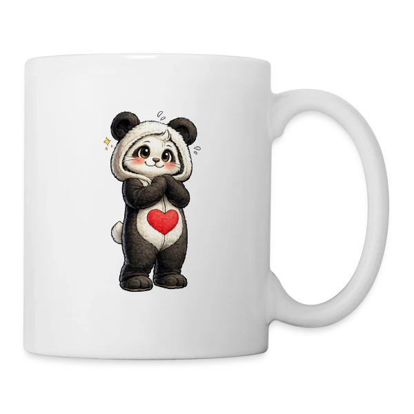 Panda en Combinaison Stylée sur Mug blanc